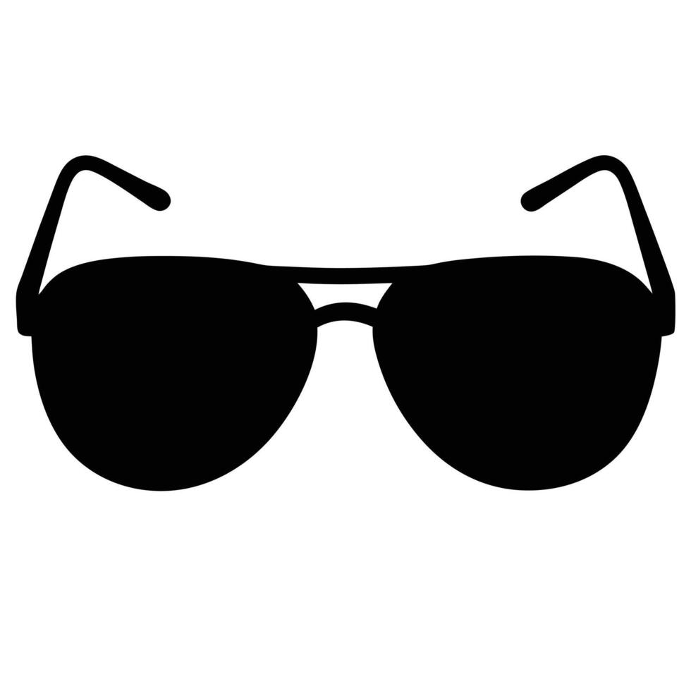 A simple sunglass silhouette, white background vector