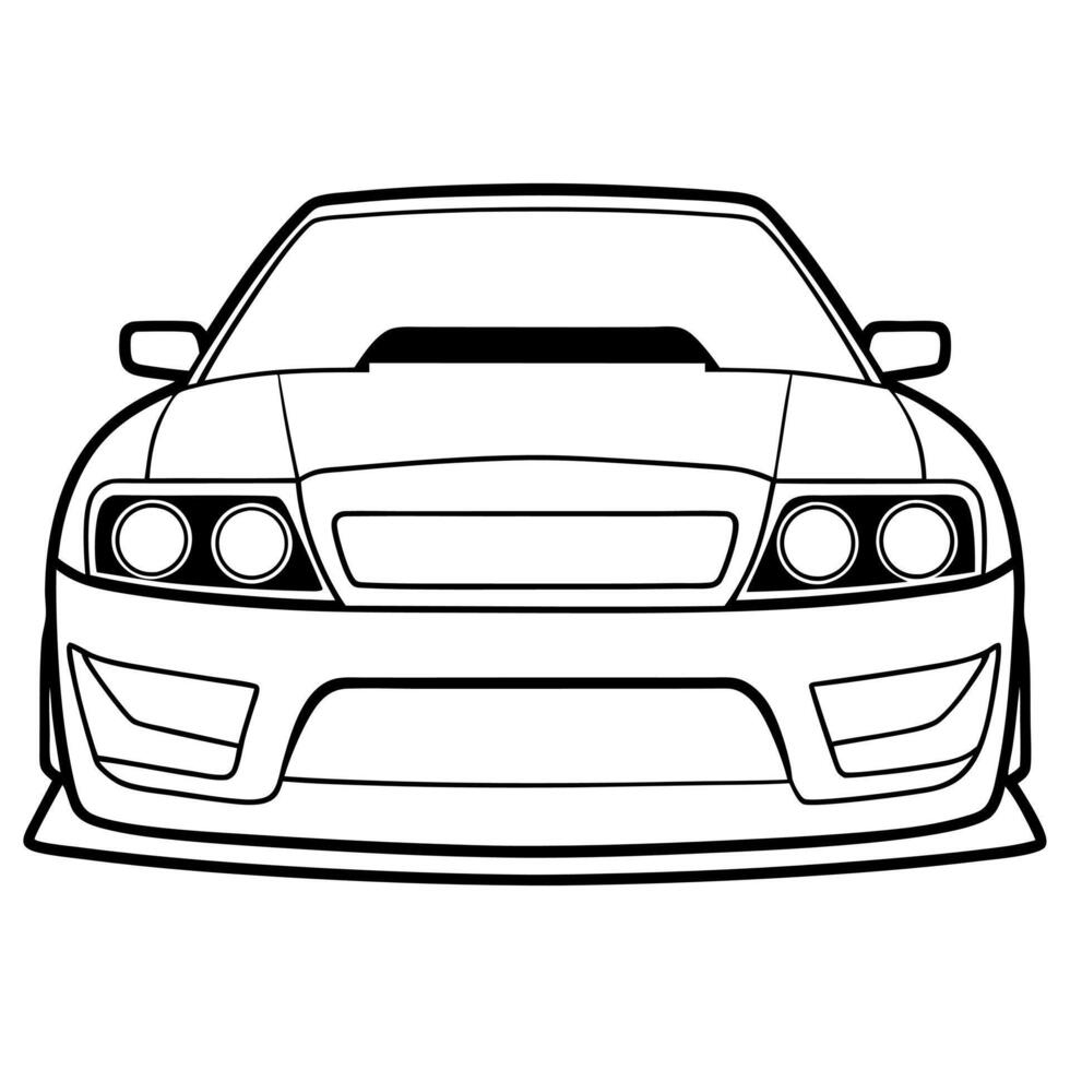 Modified car coloring pages vector