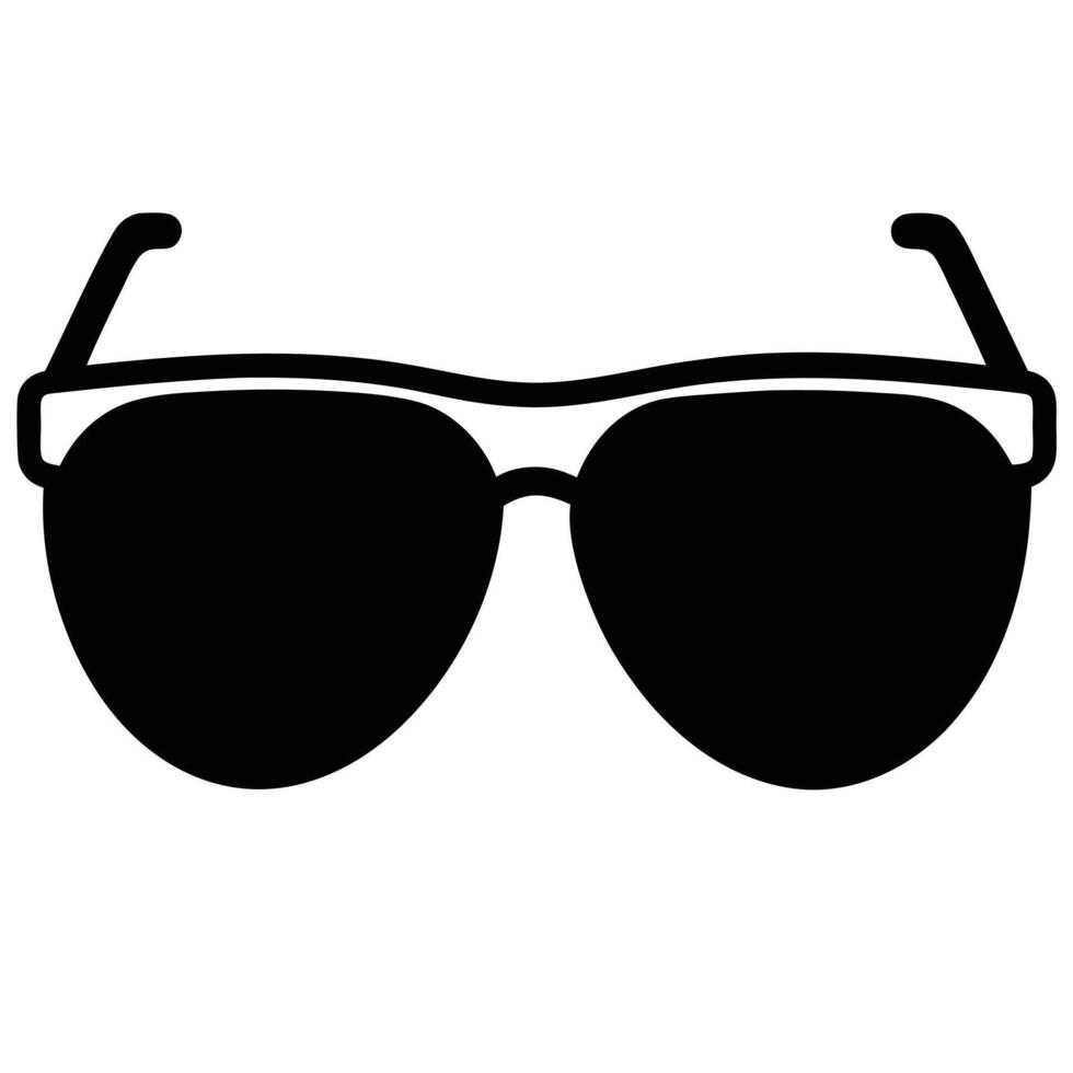 A simple sunglass silhouette, white background vector