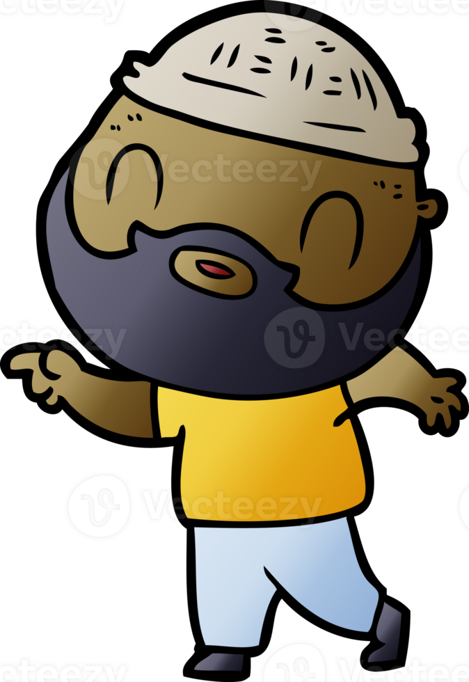 cartoon bearded man drawing png
