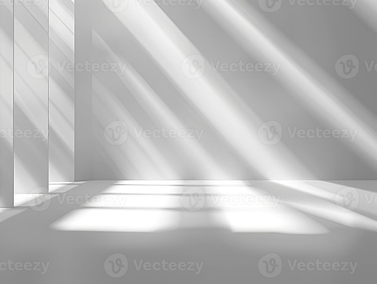 An original background image for design or product presentation, with a play of light and shadow, in light gray tones photo