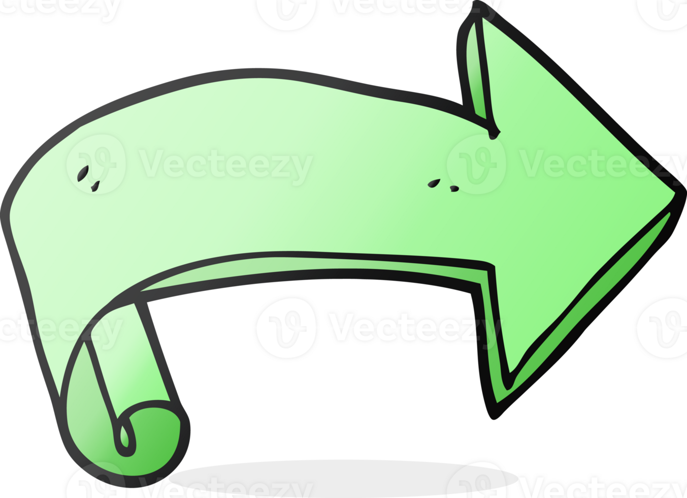 freehand drawn cartoon arrow drawing png