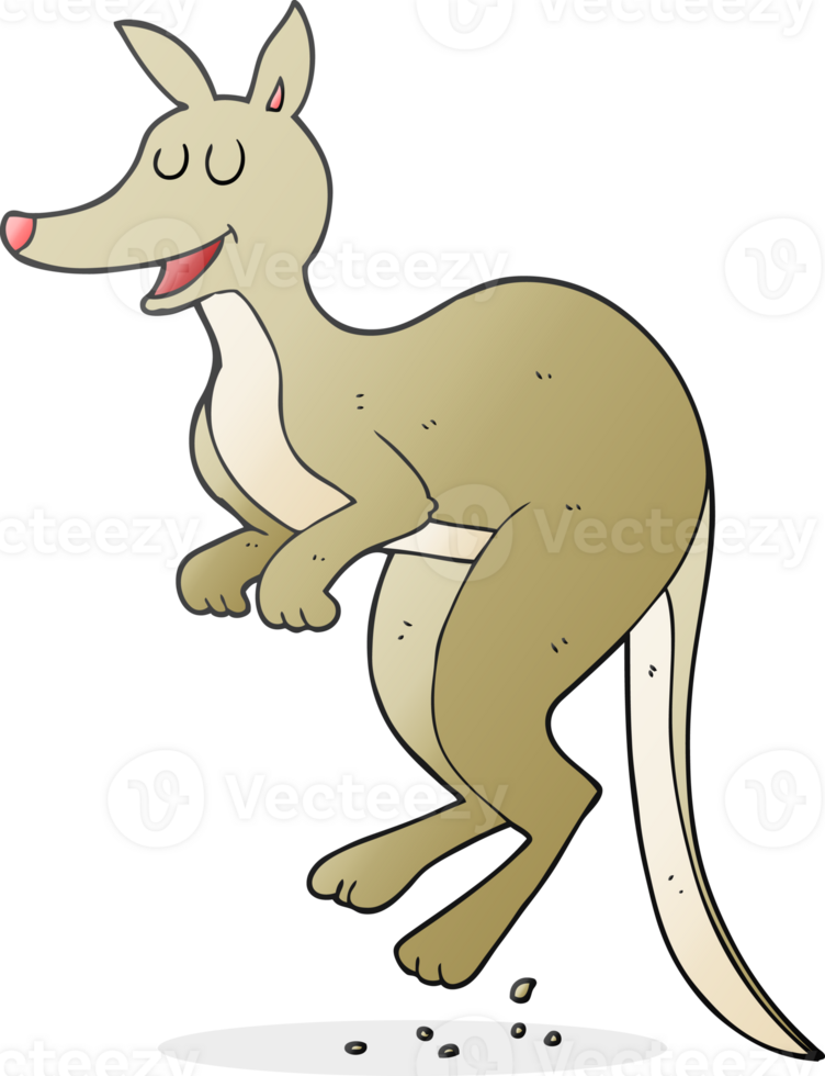 freehand drawn cartoon kangaroo drawing png