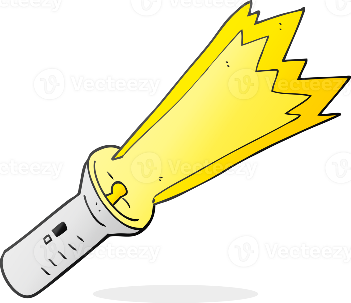 freehand drawn cartoon torch drawing png
