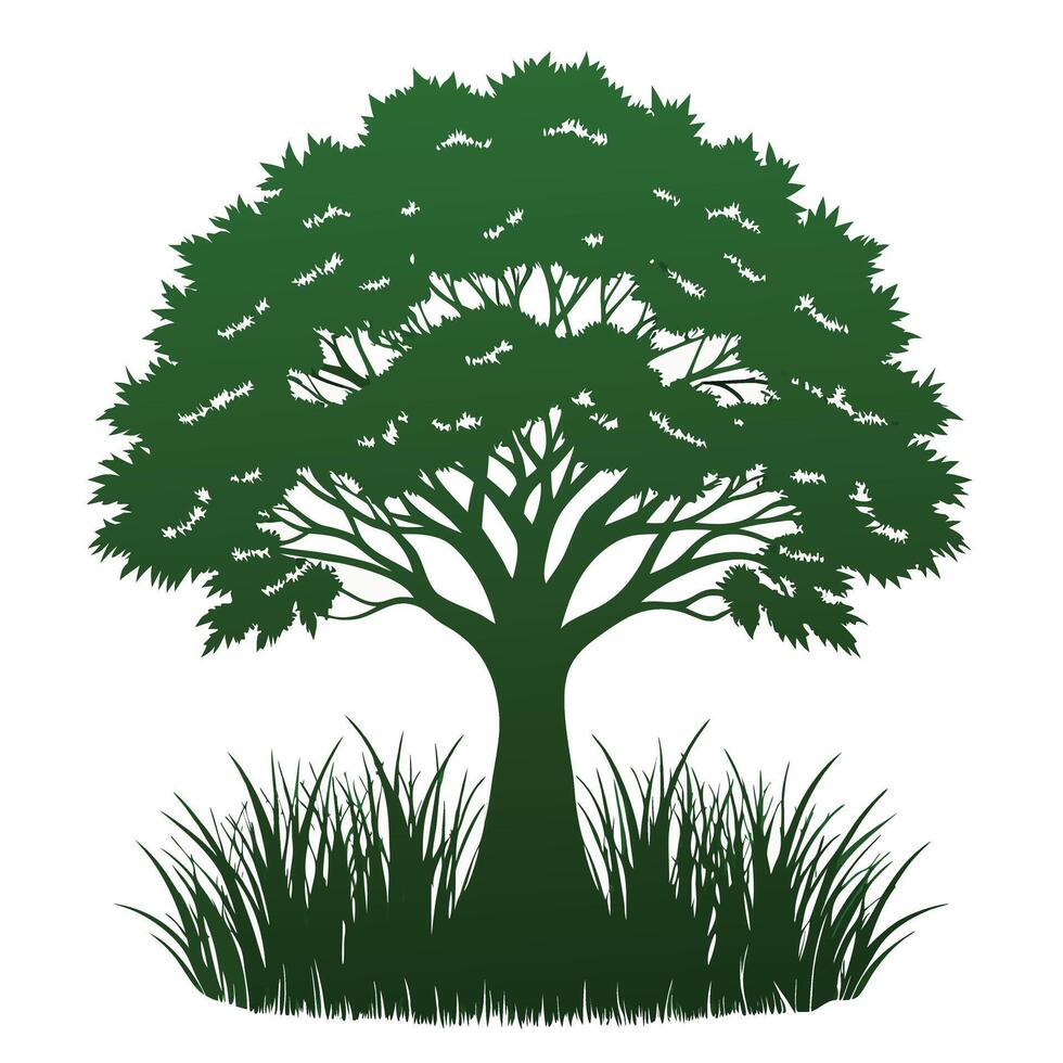 Tree sketch art illustration white background vector