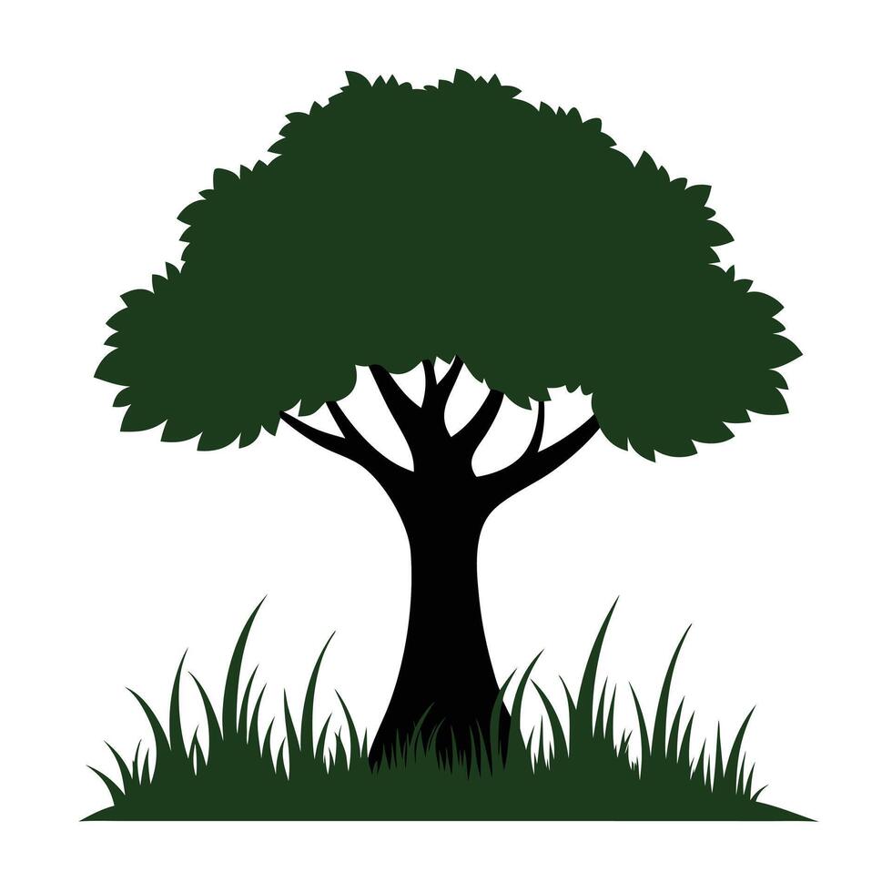 Tree sketch art illustration white background vector