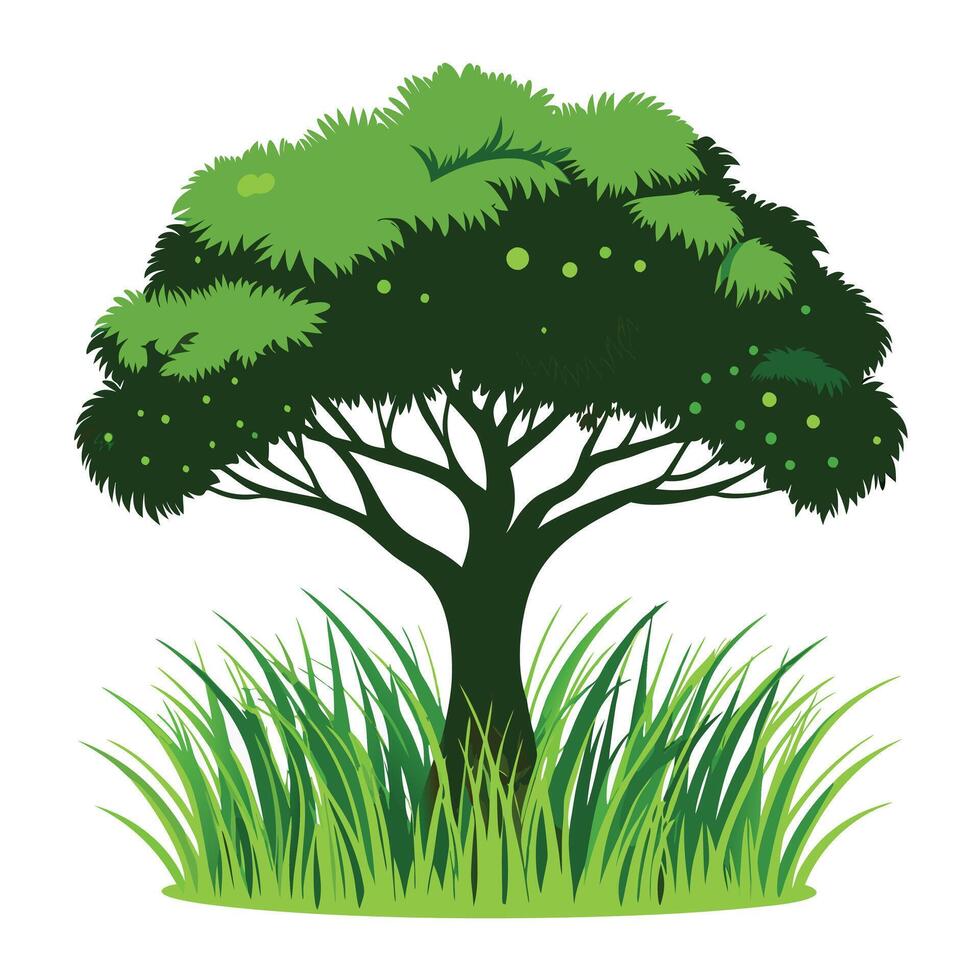 Tree sketch art illustration white background vector