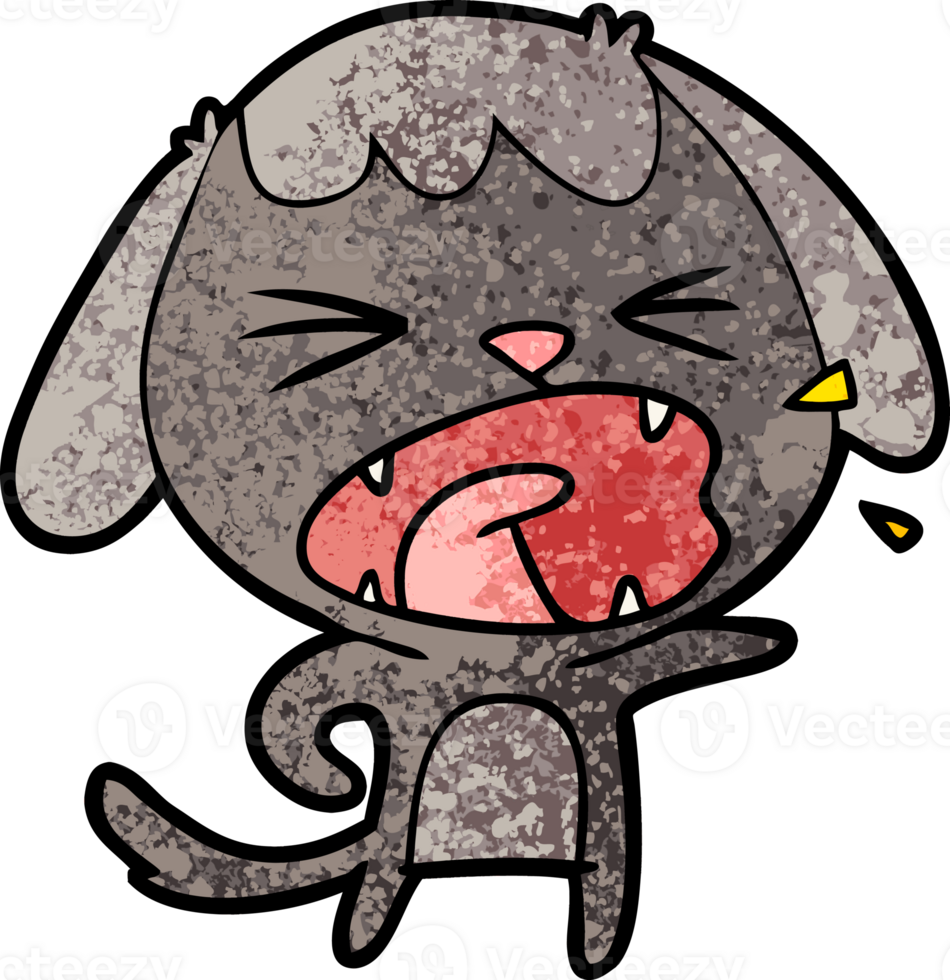 cute cartoon dog barking drawing png
