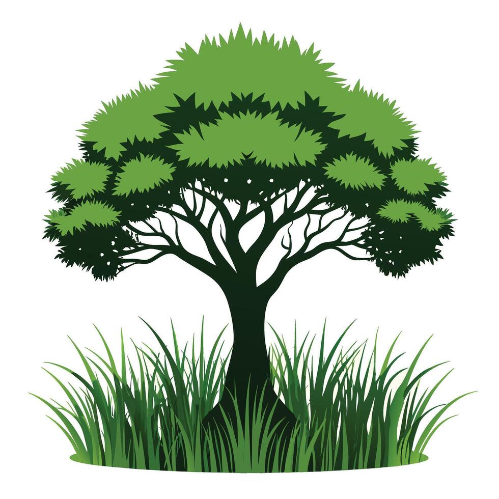 Tree sketch art illustration white background vector