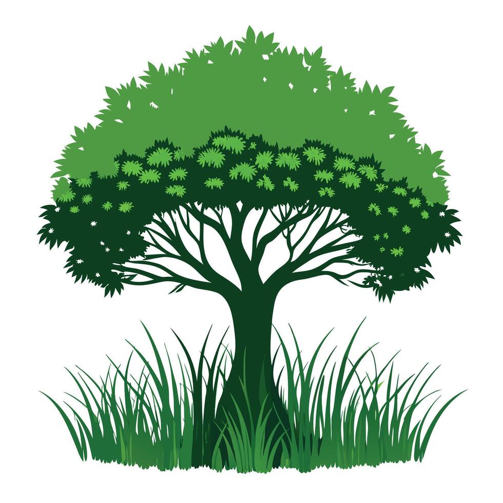 Tree sketch art illustration white background vector