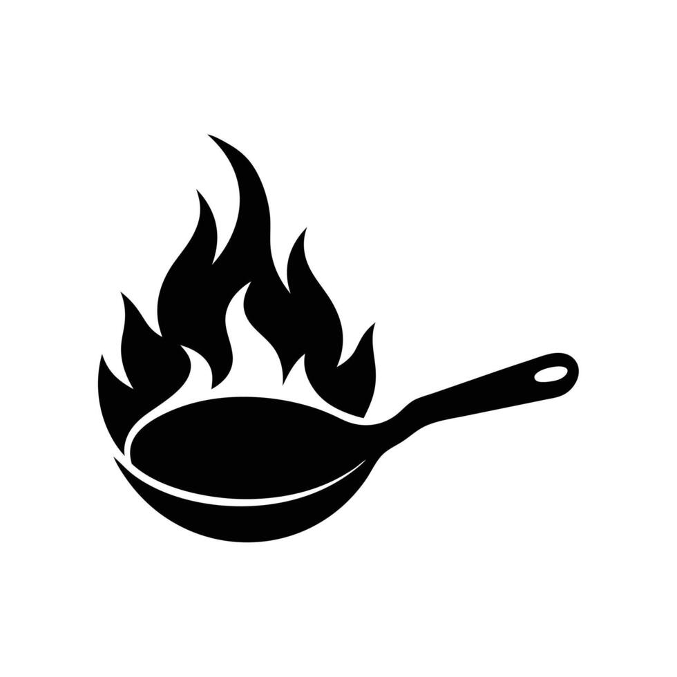 Fire flame black silhouette sketch art illustration vector