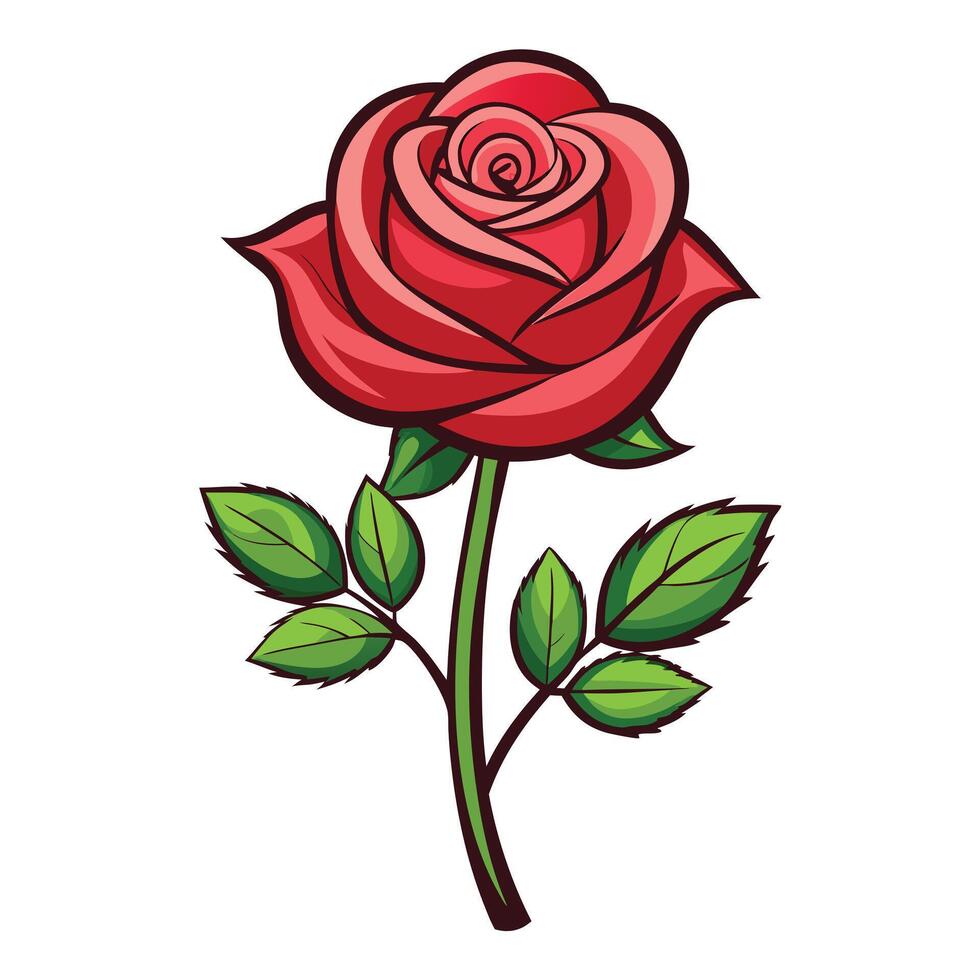 Rose flower sketch art illustration vector