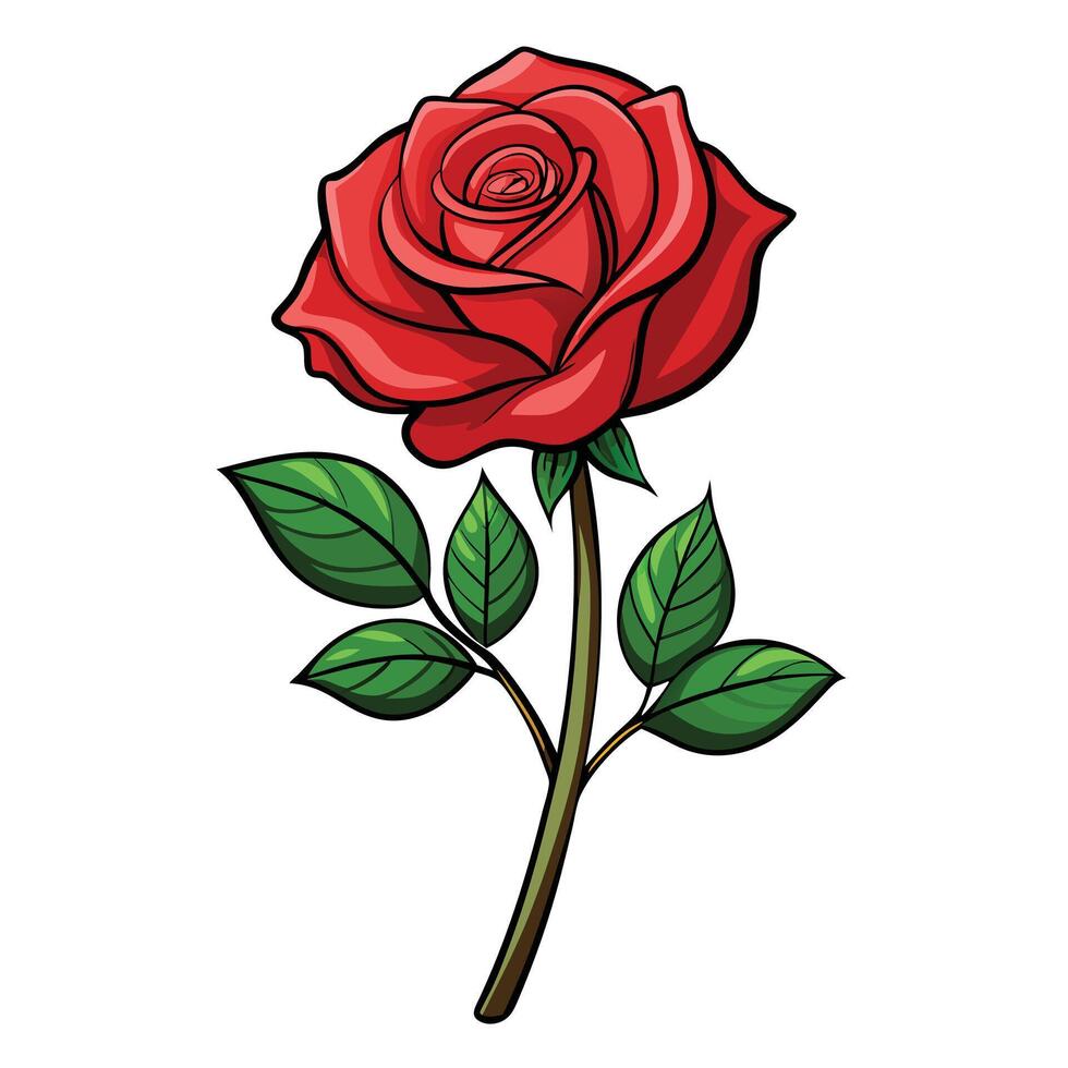 Rose flower sketch art illustration vector