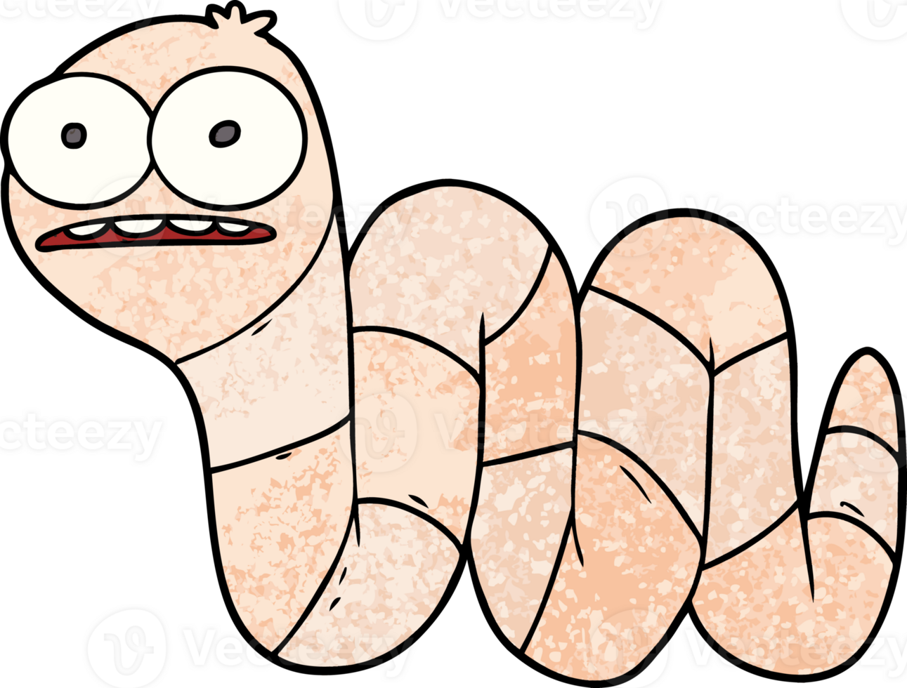 cartoon nervous worm drawing png