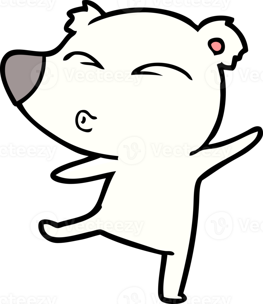 polar bear cartoon drawing png