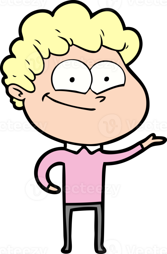 cartoon happy man drawing png