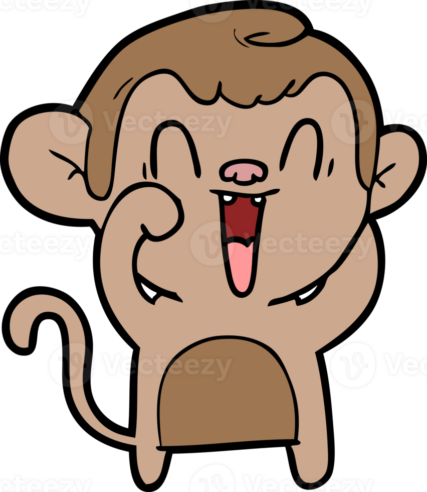 cartoon laughing monkey drawing png