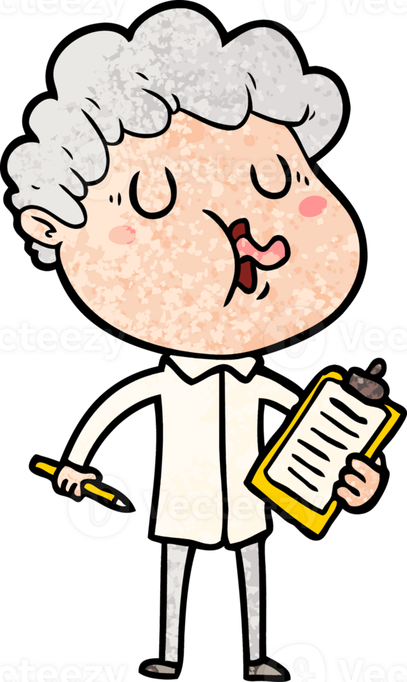 cartoon man singing drawing png