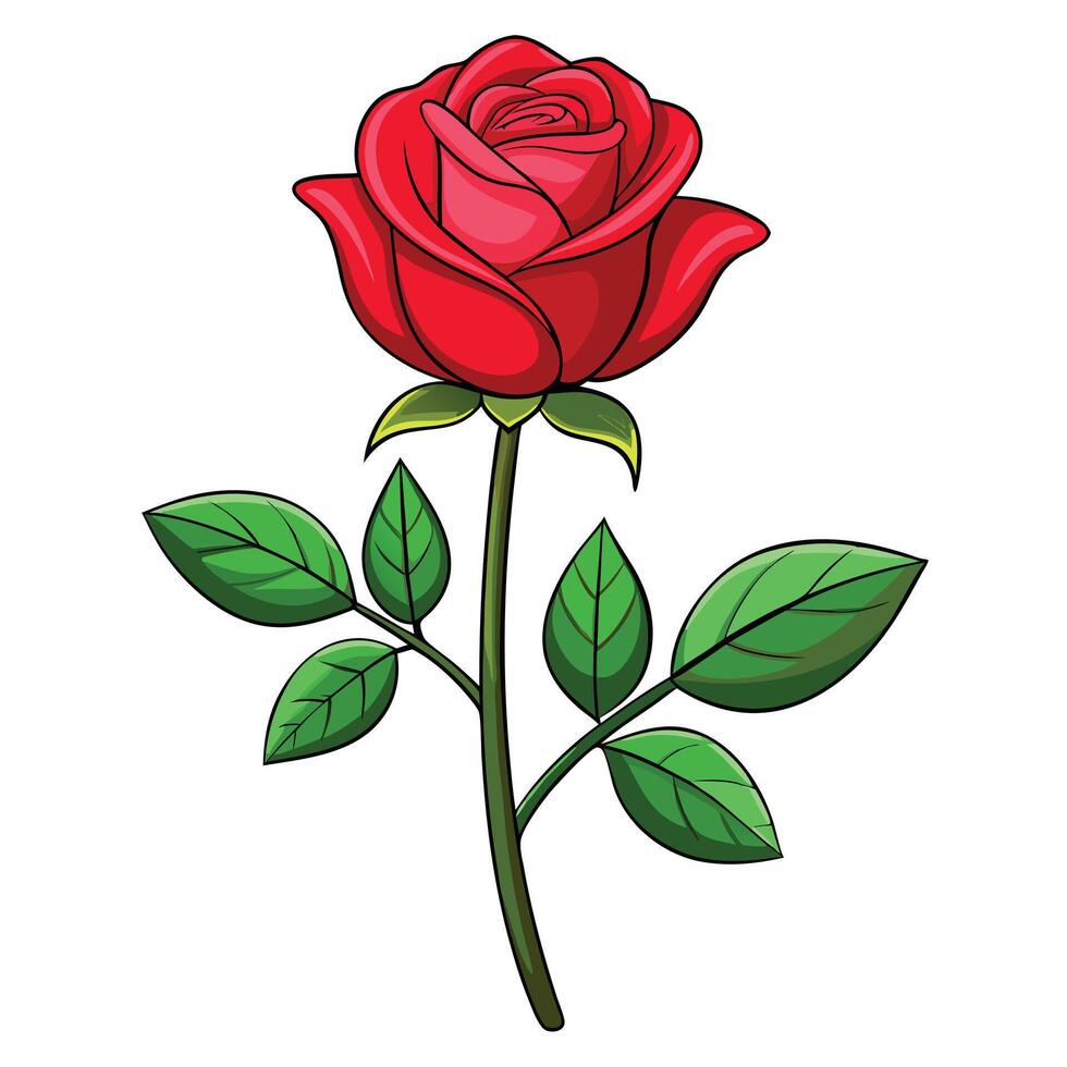 Rose flower sketch art illustration vector