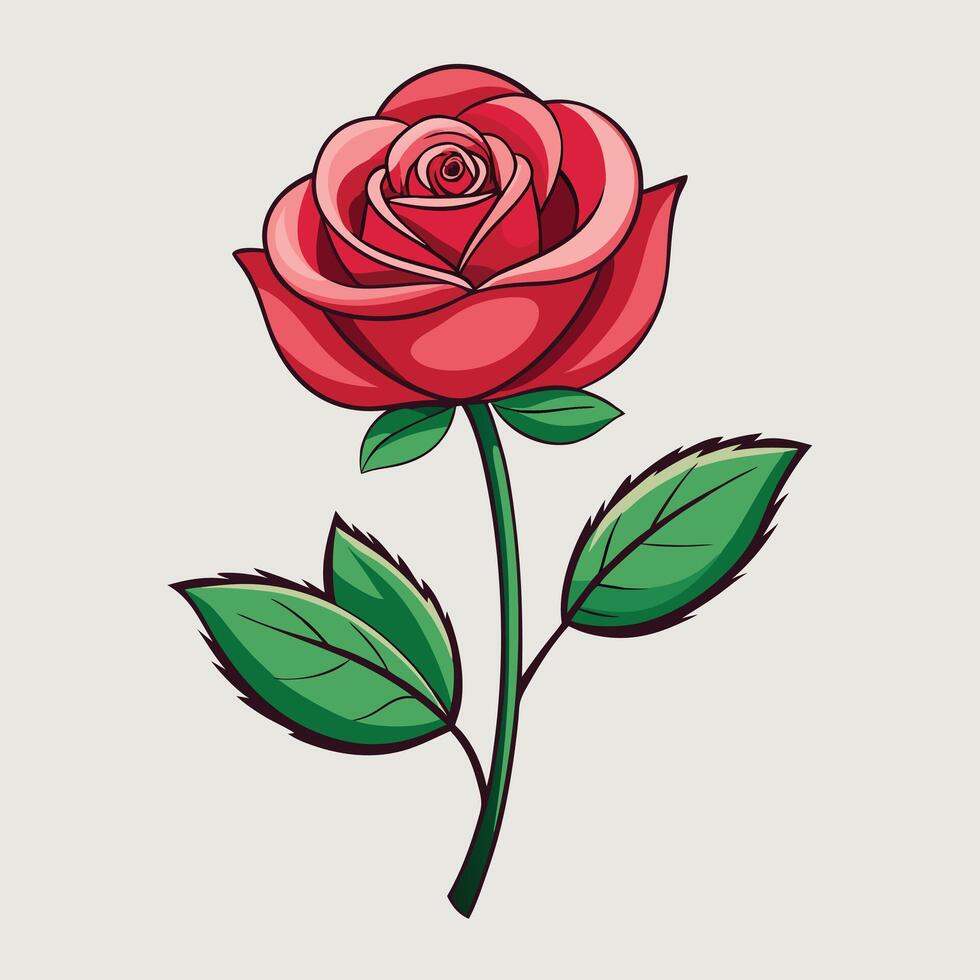 Rose flower sketch art illustration vector