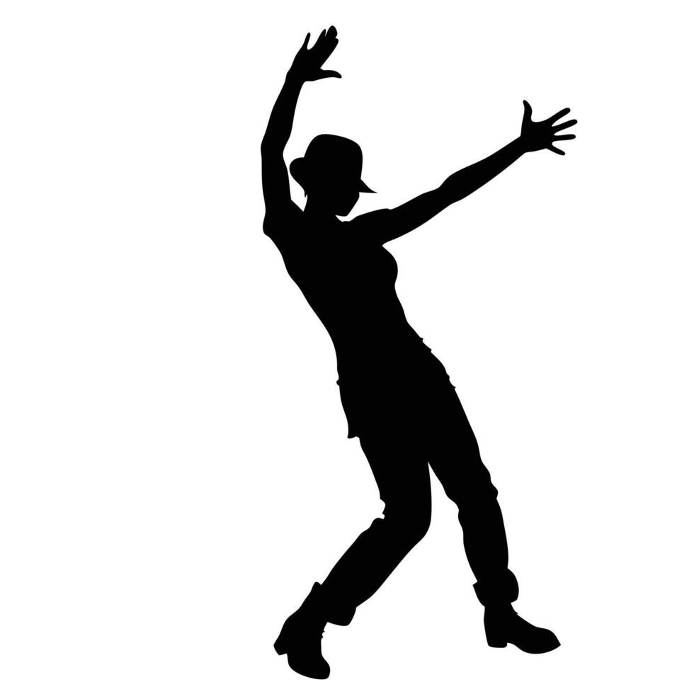 Romantic Couple Dancing silhouette, white background vector
