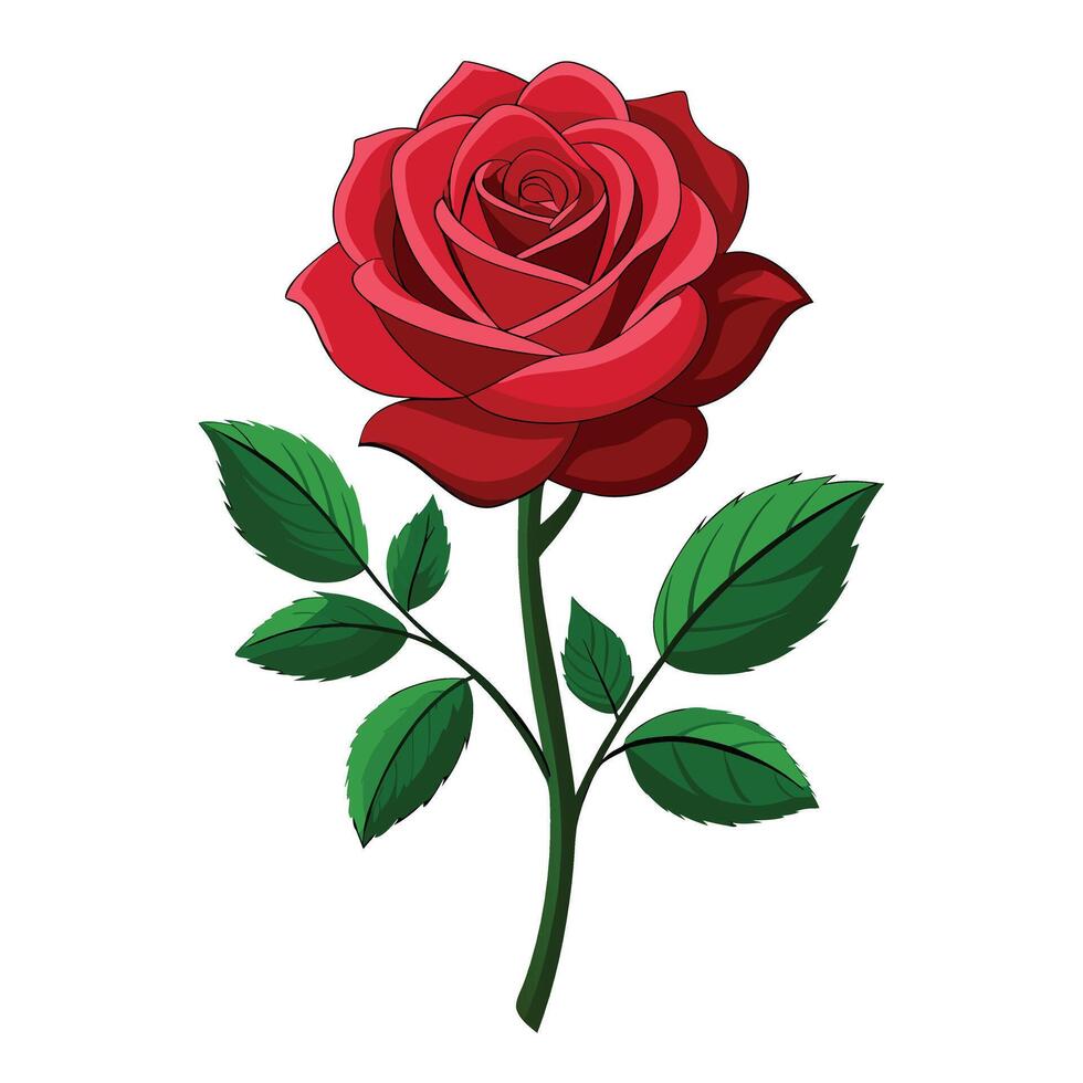 Rose flower sketch art illustration vector