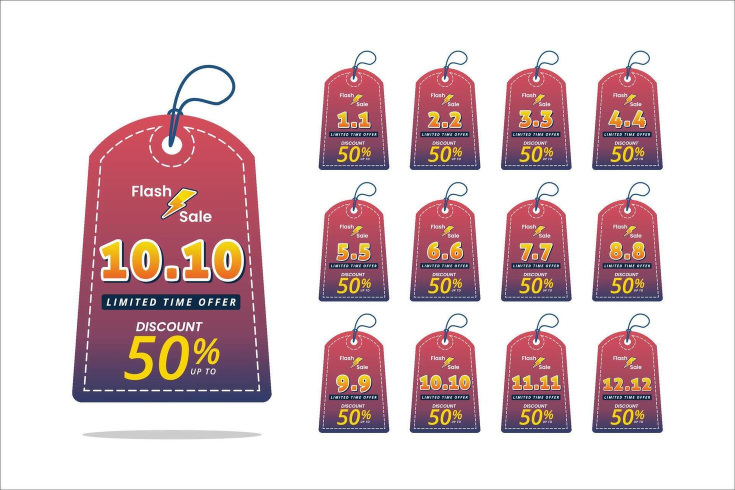 shopping day labels collection Shopping day sale banner background for business retail promotion vector