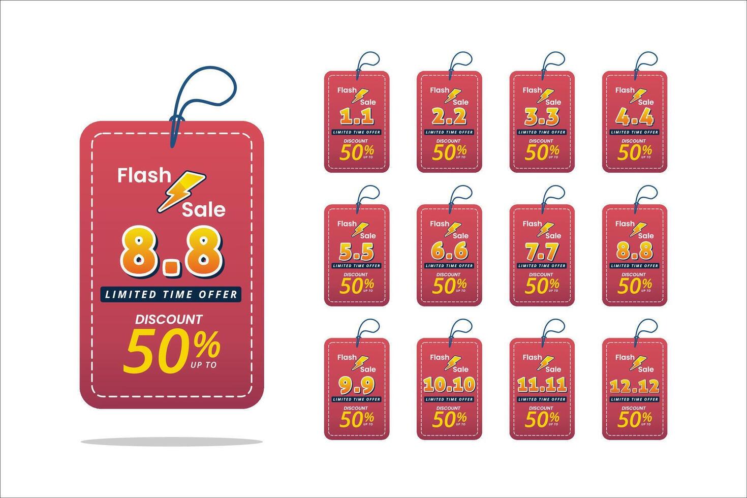 shopping day labels collection Shopping day sale banner background for business retail promotion vector