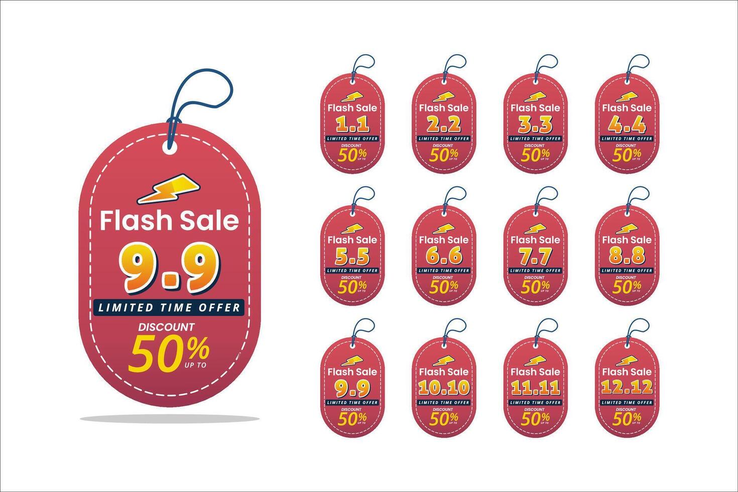 shopping day labels collection Shopping day sale banner background for business retail promotion vector
