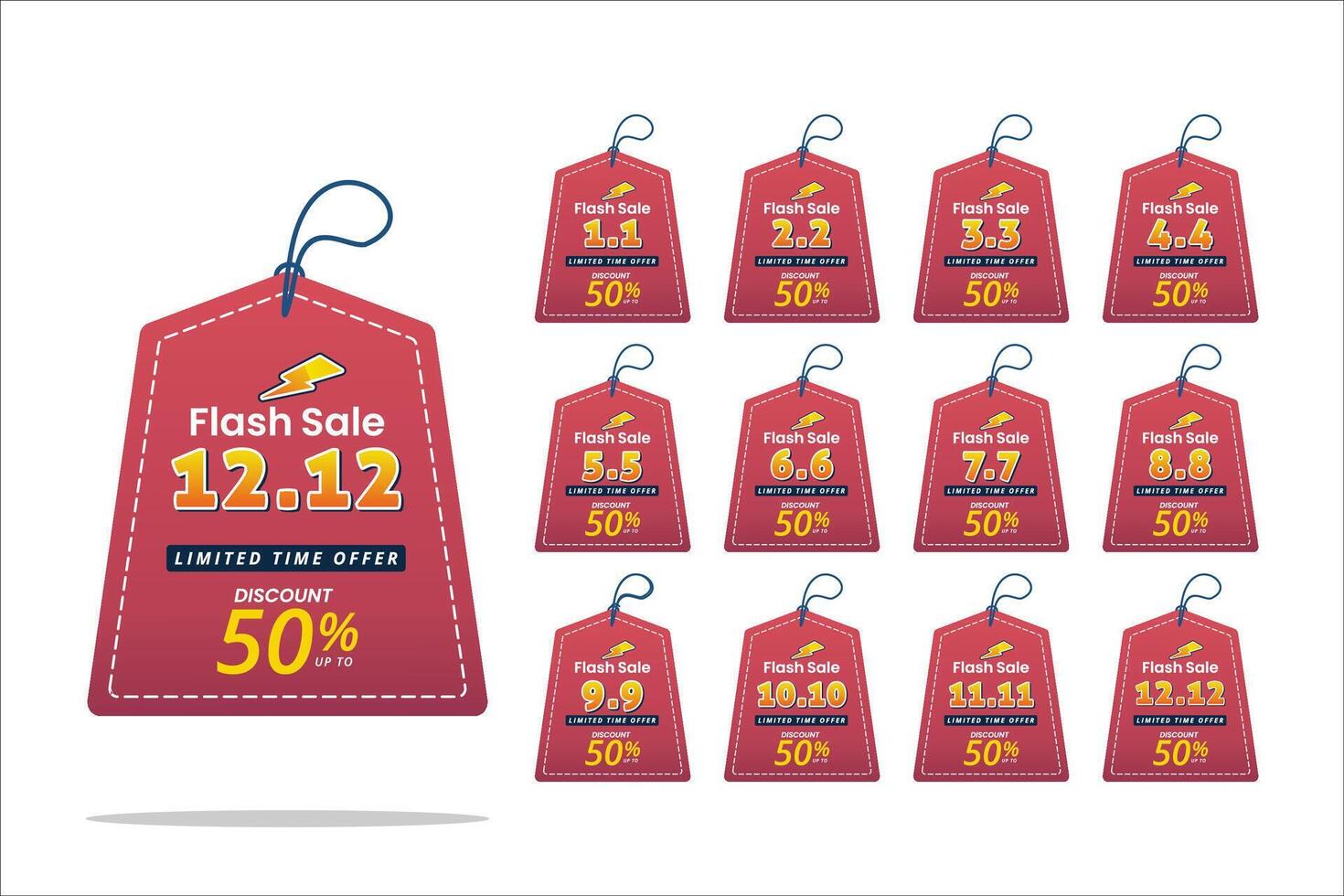shopping day labels collection Shopping day sale banner background for business retail promotion vector