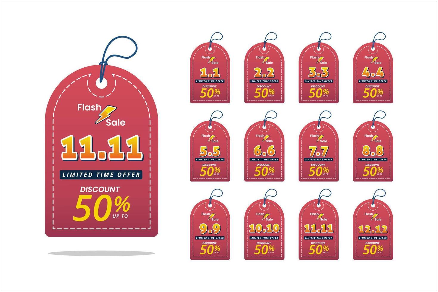 shopping day labels collection Shopping day sale banner background for business retail promotion vector