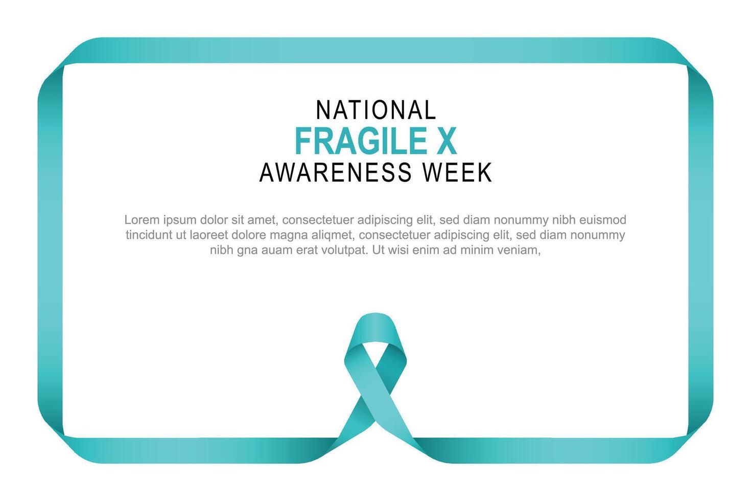National Fragile X Awareness Day background. vector