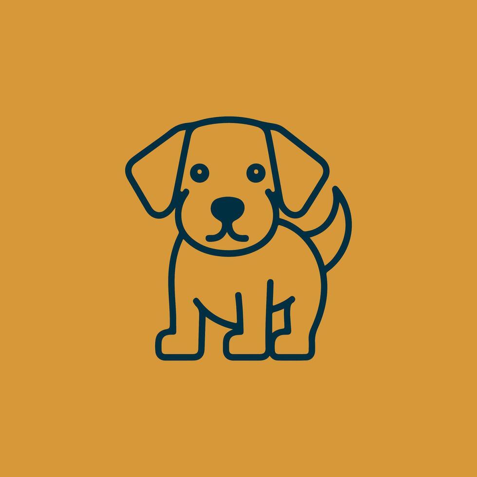 simple Dog logo icon illustration vector