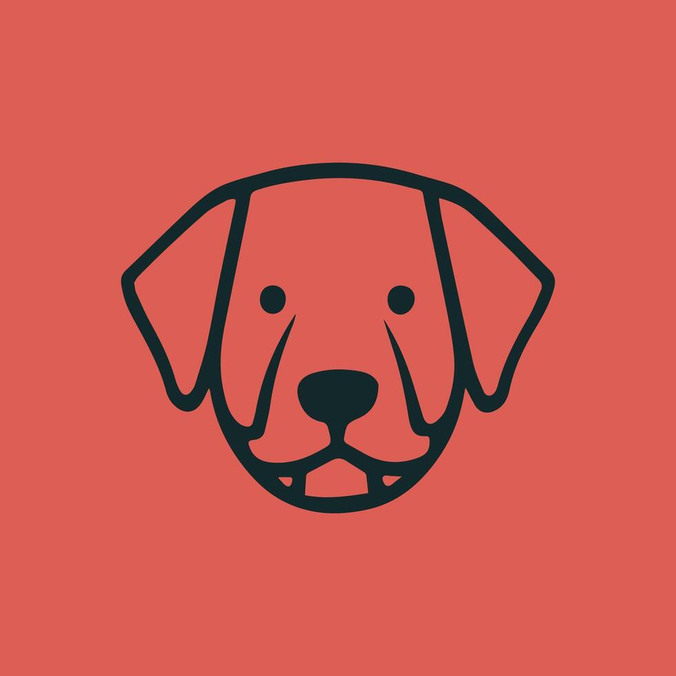 simple Dog logo icon illustration vector