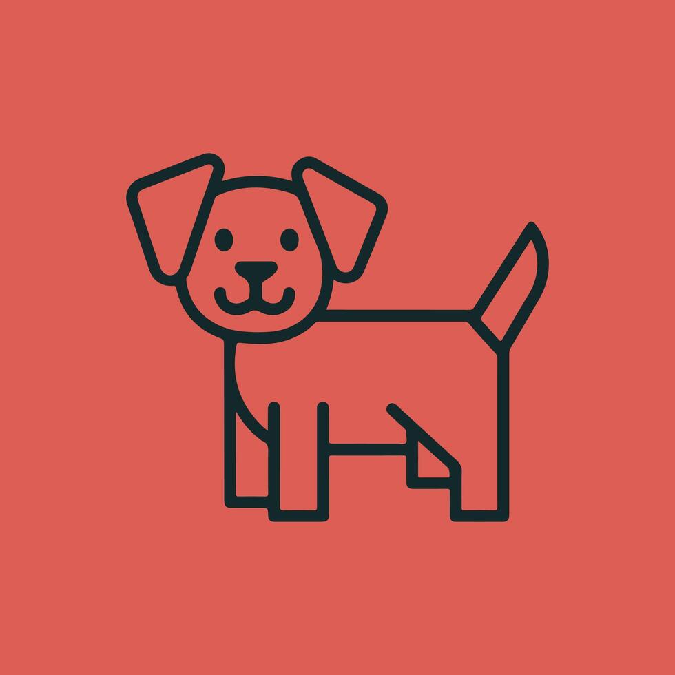 simple Dog logo icon illustration vector