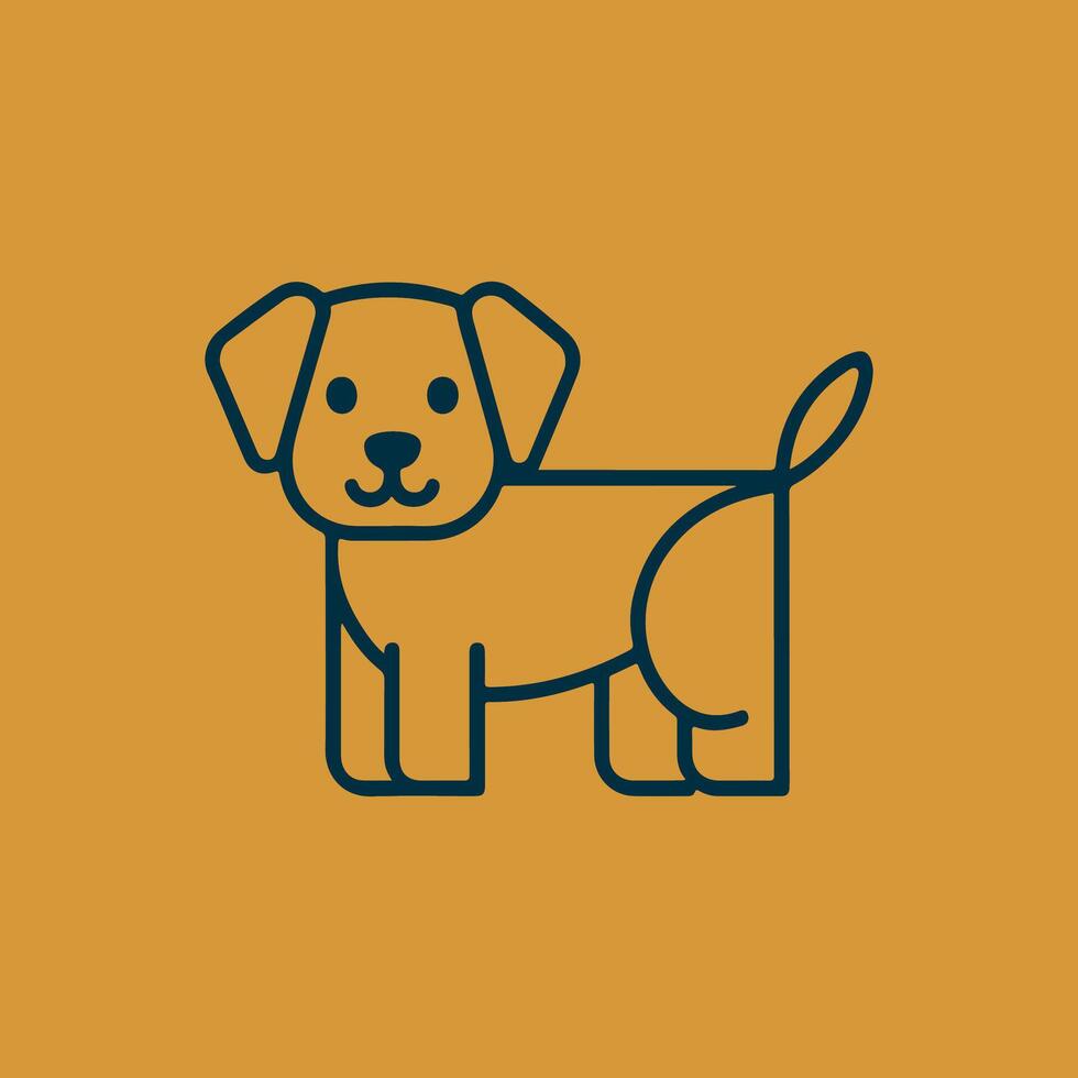 simple Dog logo icon illustration vector