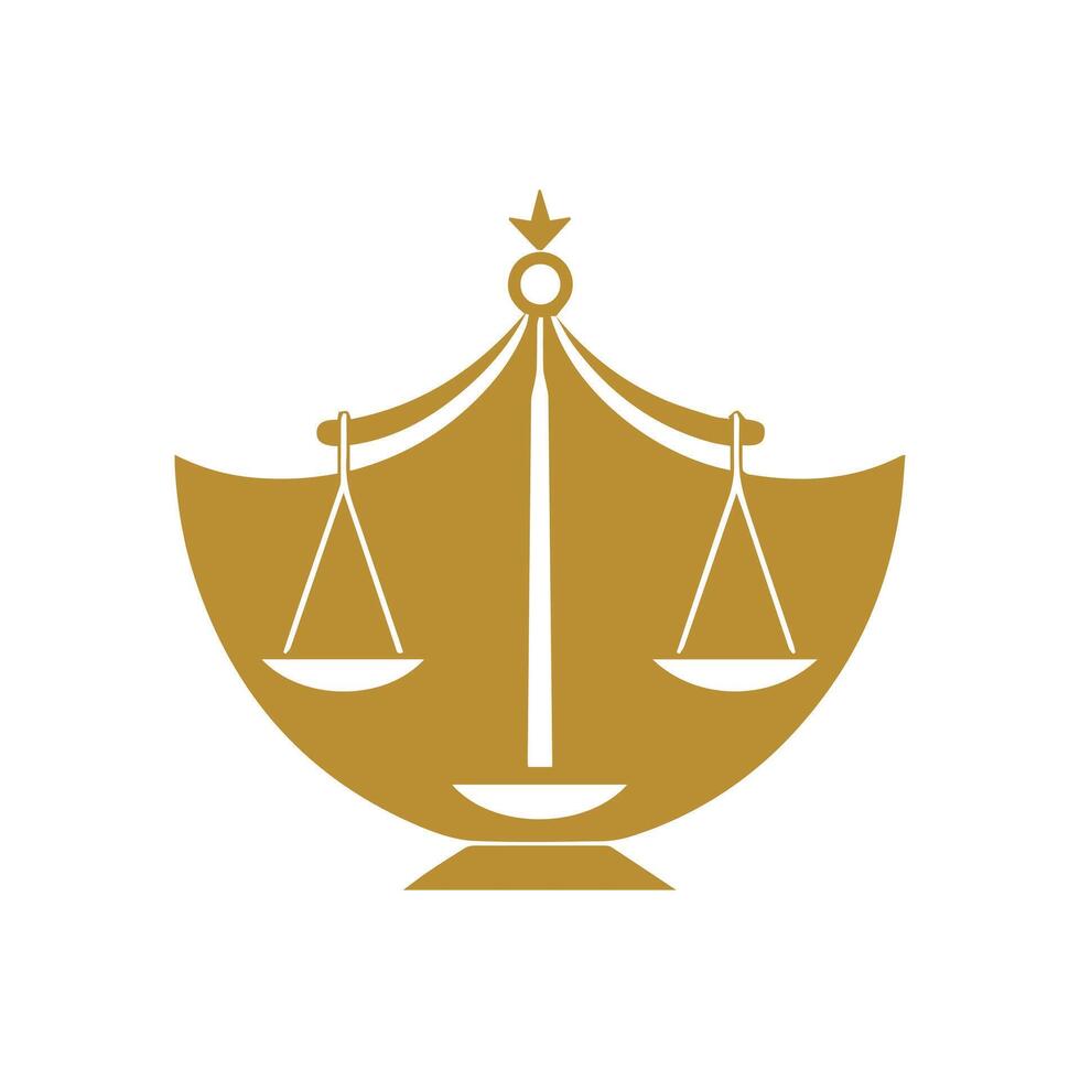 Abstract Law Justice Scale Logo Design Template vector