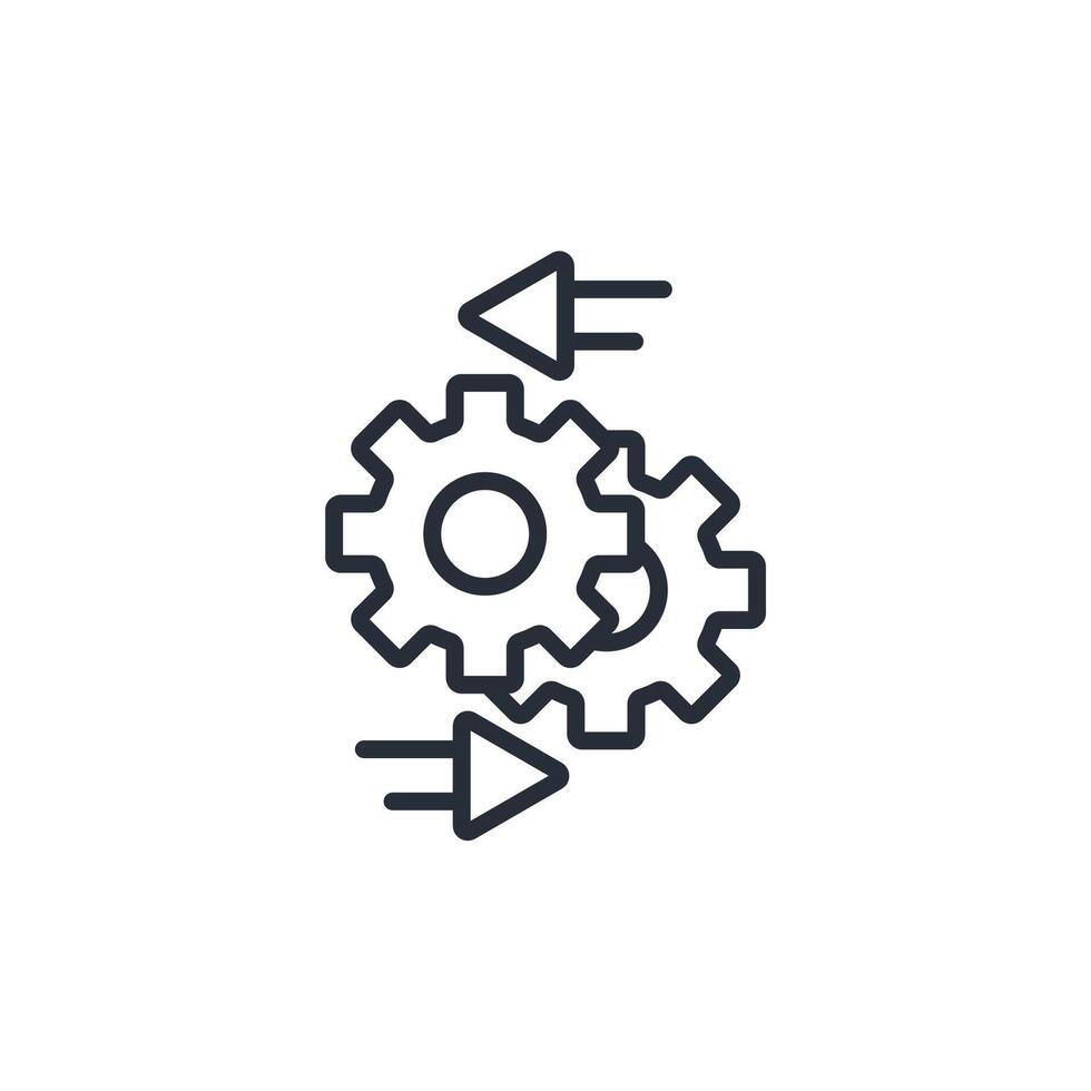 process icon. .Editable stroke.linear style sign for use web design,logo.Symbol illustration. vector