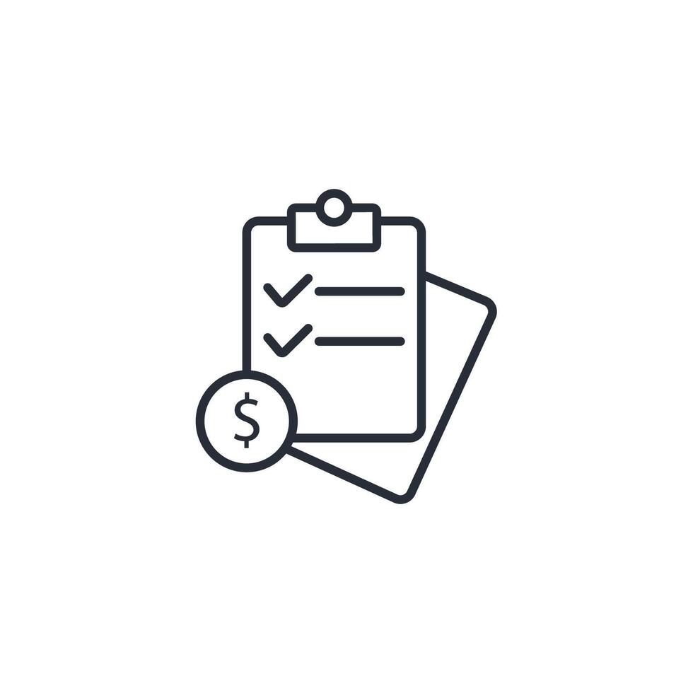 tax planning icon. .Editable stroke.linear style sign for use web design,logo.Symbol illustration. vector