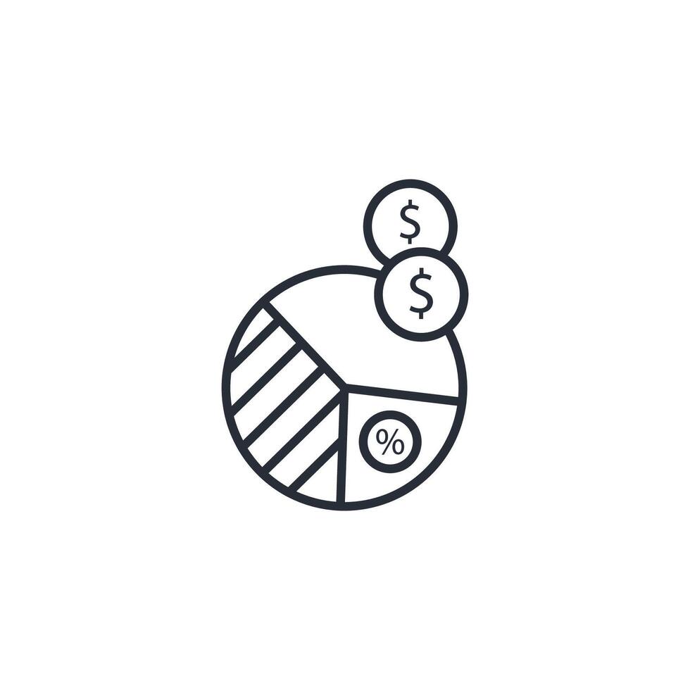 tax rate icon. .Editable stroke.linear style sign for use web design,logo.Symbol illustration. vector