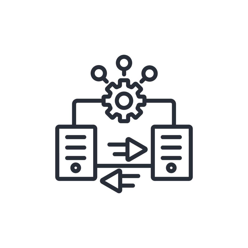 it infrastructure icon. .Editable stroke.linear style sign for use web design,logo.Symbol illustration. vector