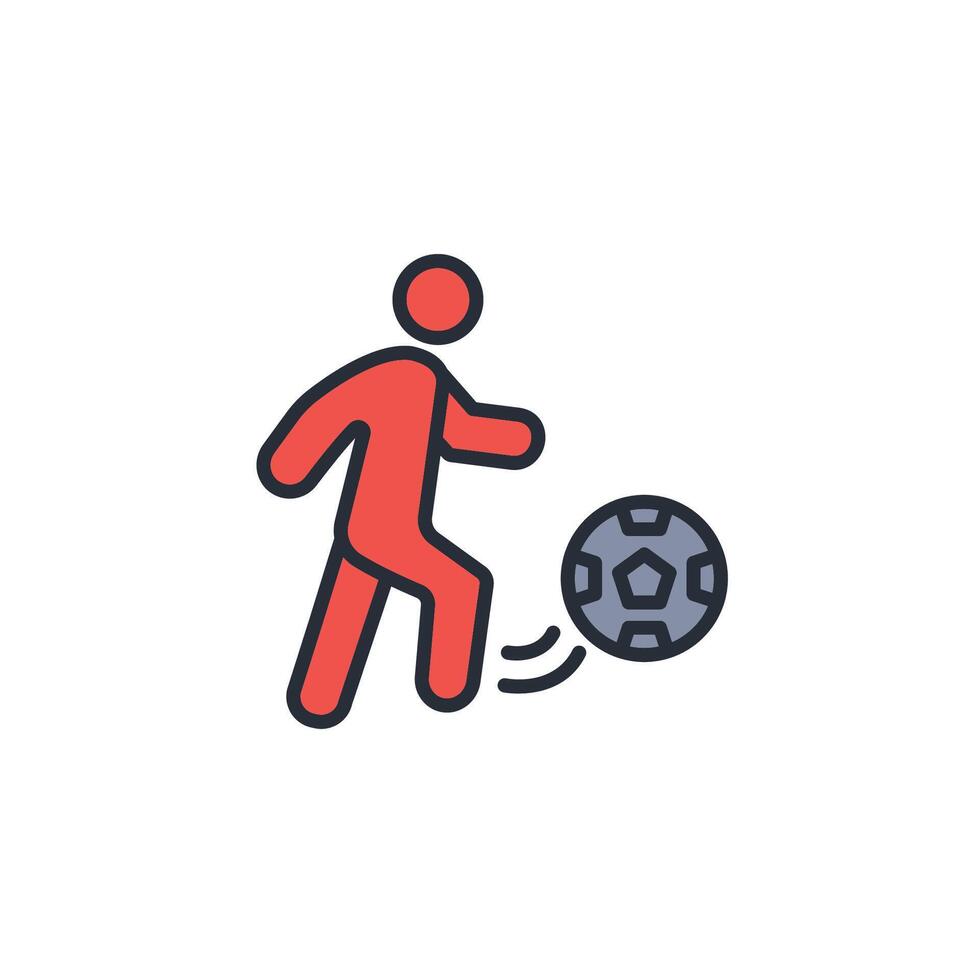 football icon. .Editable stroke.linear style sign for use web design,logo.Symbol illustration. vector