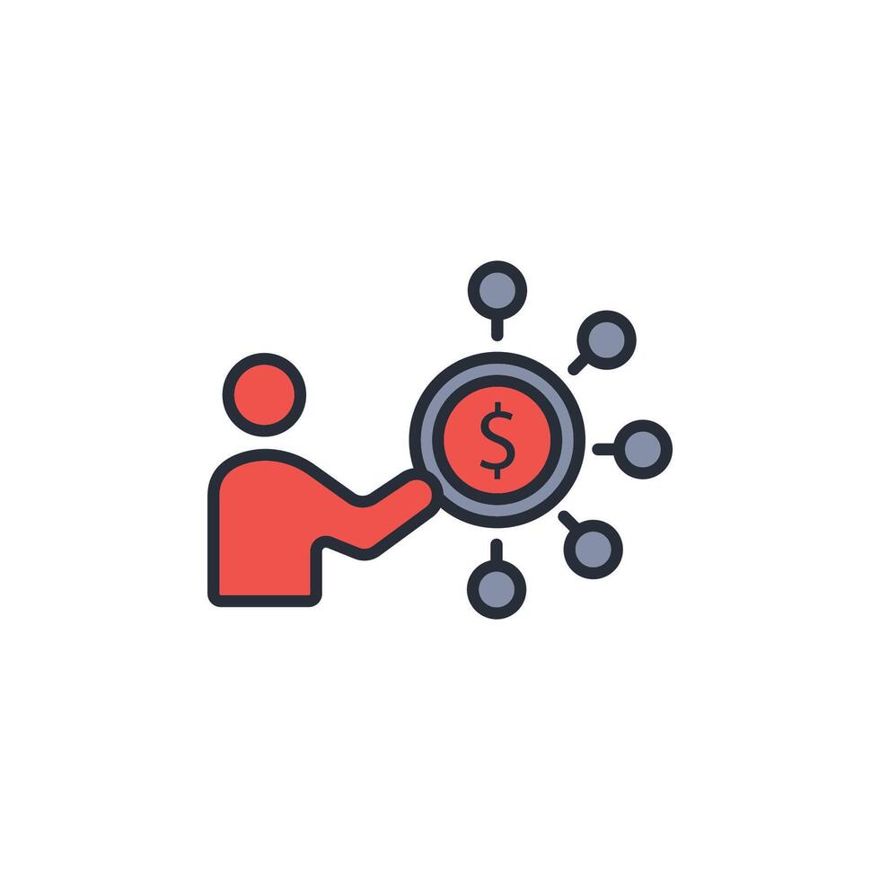 Shareholder icon. .Editable stroke.linear style sign for use web design,logo.Symbol illustration. vector