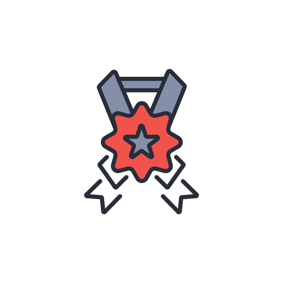 medal icon. .Editable stroke.linear style sign for use web design,logo.Symbol illustration. vector