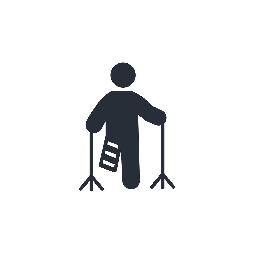 injury icon. .Editable stroke.linear style sign for use web design,logo.Symbol illustration. vector