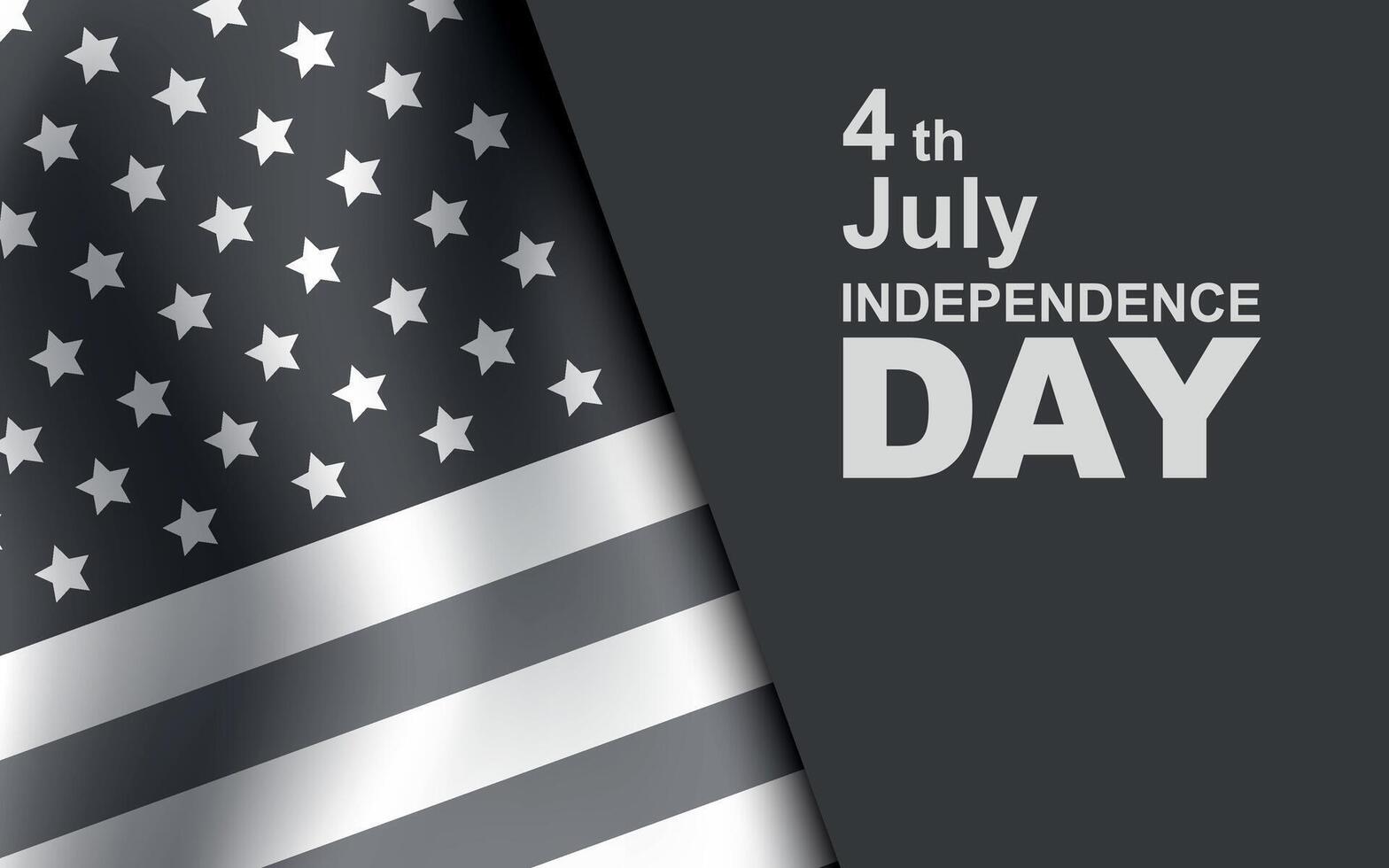 4th of July with United States flag. US Independence Day celebration banner. illustration vector