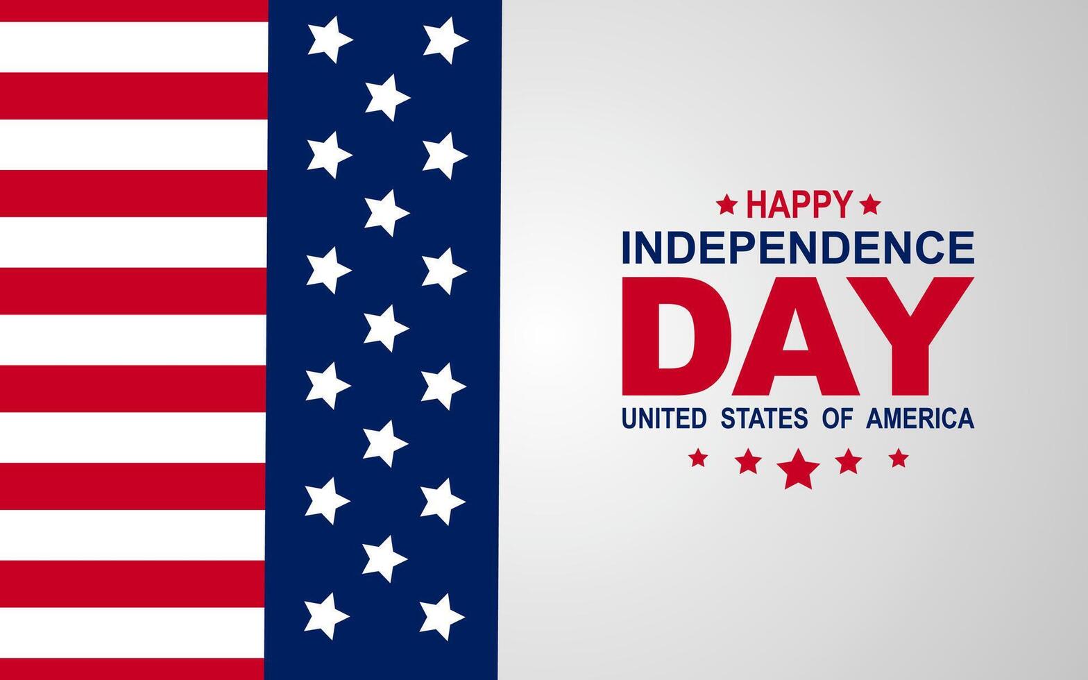 Happy 4th of July Independence Day banner with flag. American holiday design - Happy Fourth of July text with US flag. illustration vector