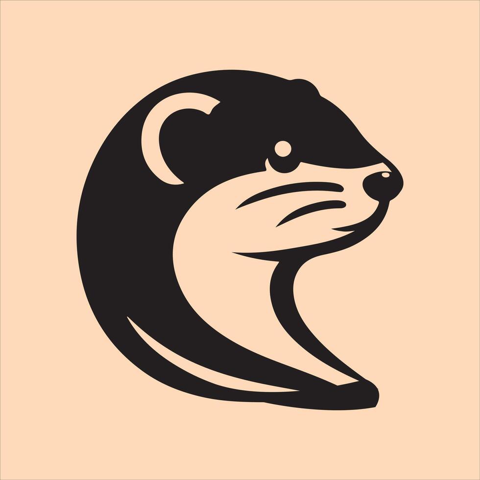 weasel head logo vector