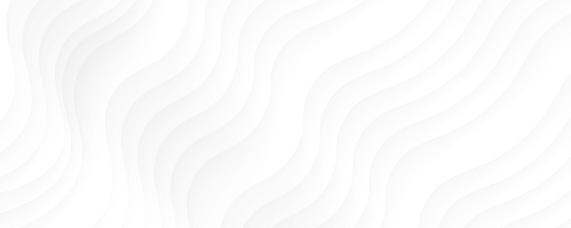 Abstract White Wavy Lines Background vector
