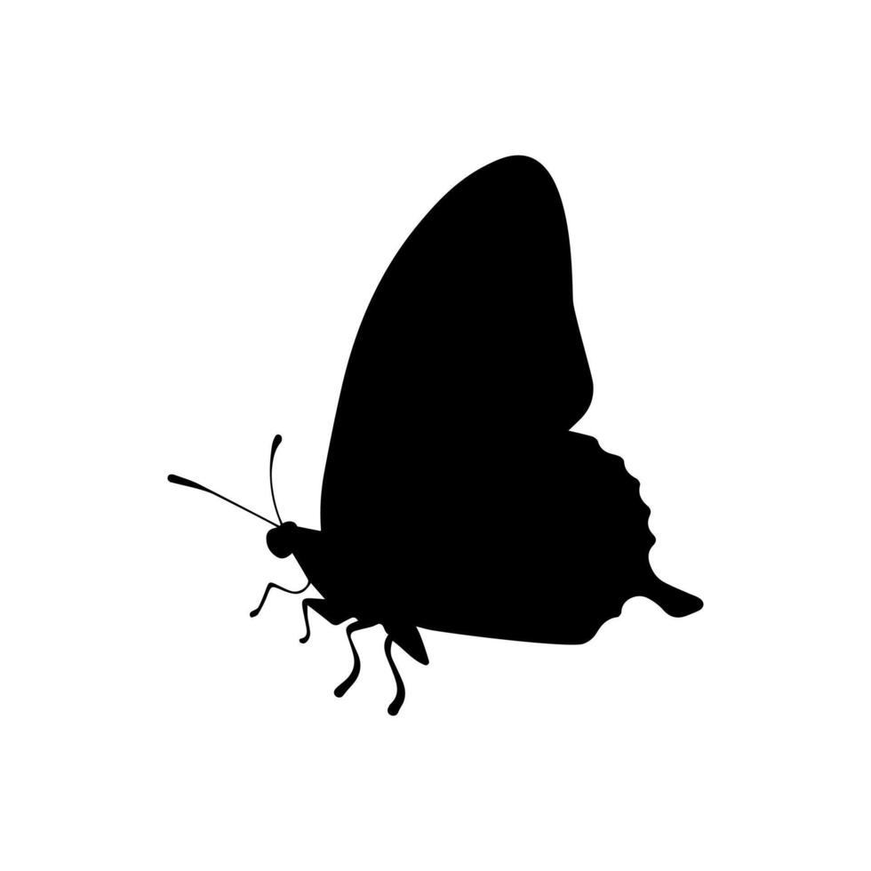 Butterfly tattoo silhouettes with Butterfly one line drawing Isolated outline art vector